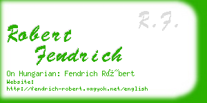 robert fendrich business card